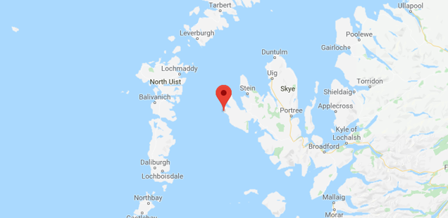google map screenshot of Neist Point location